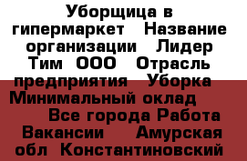 Уборщица в гипермаркет › Название организации ­ Лидер Тим, ООО › Отрасль предприятия ­ Уборка › Минимальный оклад ­ 29 000 - Все города Работа » Вакансии   . Амурская обл.,Константиновский р-н